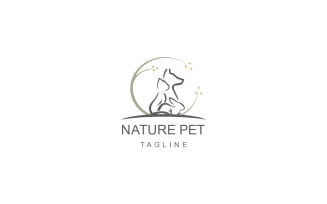 Nature pet, pet vector logo, animal logo