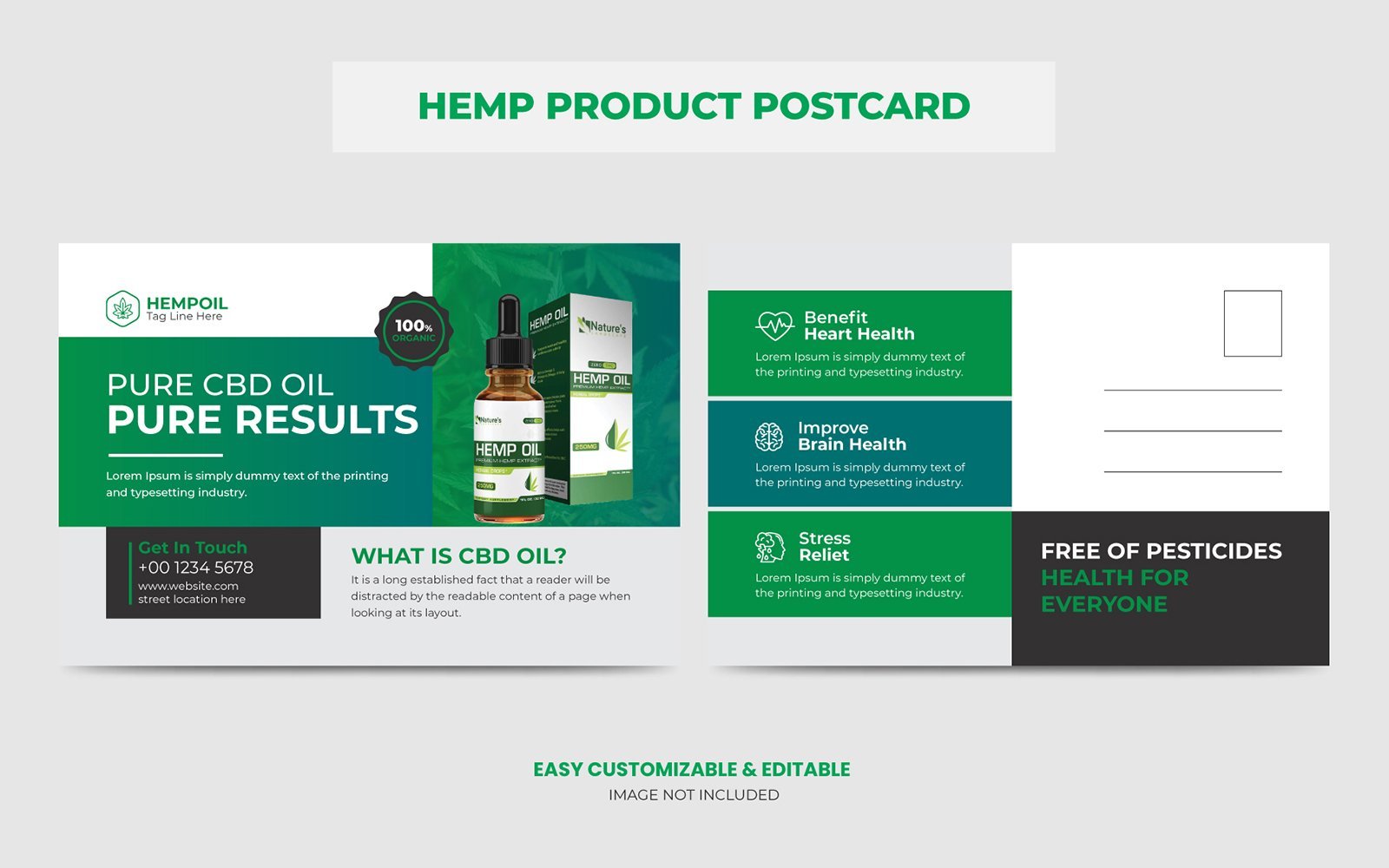 Kit Graphique #277806 Hemp Postcard Divers Modles Web - Logo template Preview