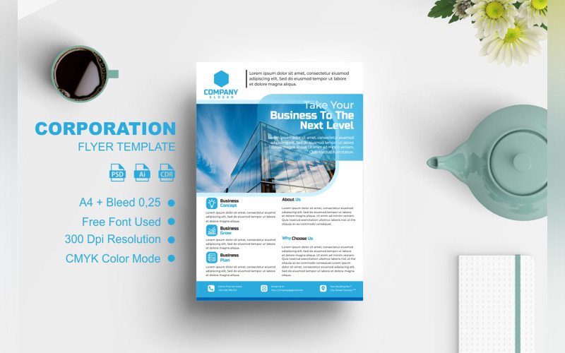 Business Company Flyer Template Corporate Identity