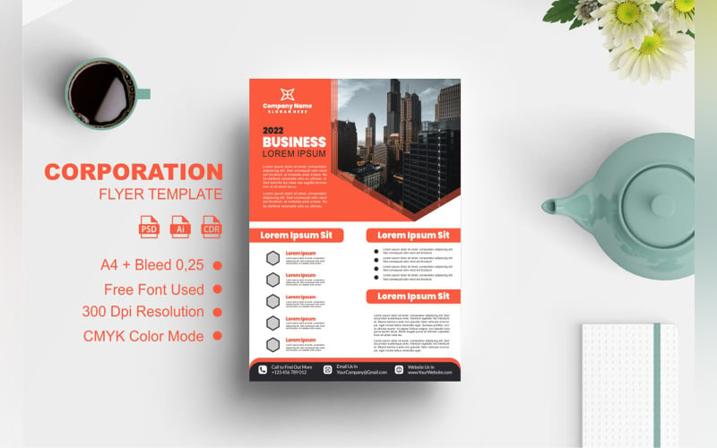 Business Flyer Template 12 Corporate Identity