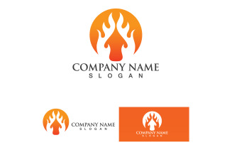 Fire Burn And Flame Logo Vector V25