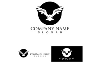 Flying Bird Silhouette Logo Template V37