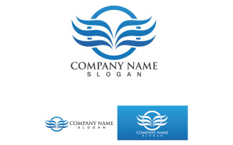 Wing Bird Business Logo Your Company Name V61