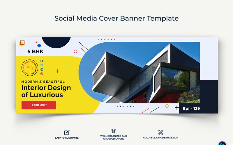 Architecture Facebook Cover Banner-03 Social Media