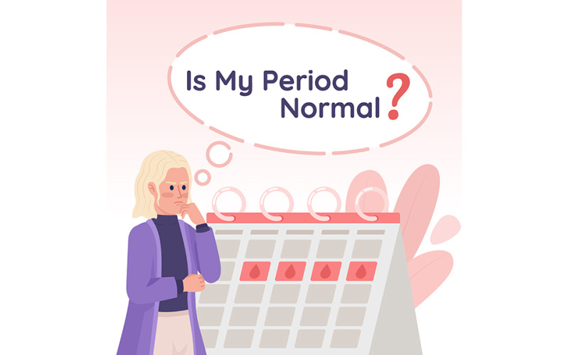 Female health checkup motivational card template Illustration