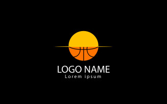 Basketball And Sun Logo Design