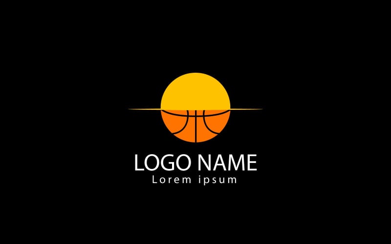 Basketball And Sun Logo Design Logo Template