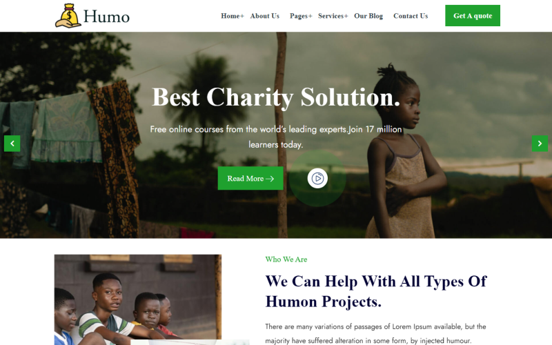 Humo - Nonprofit / Fundraising WordPress Theme