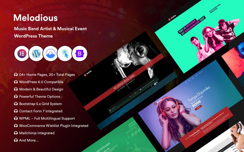 Music Band Artist & Musical Event WordPress Theme