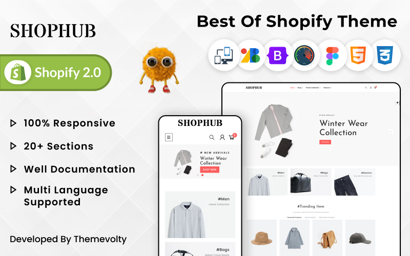 SHOPHUB Mega Fashion Super Store Premium Responsive Shopify 2.0 Theme Shopify Theme