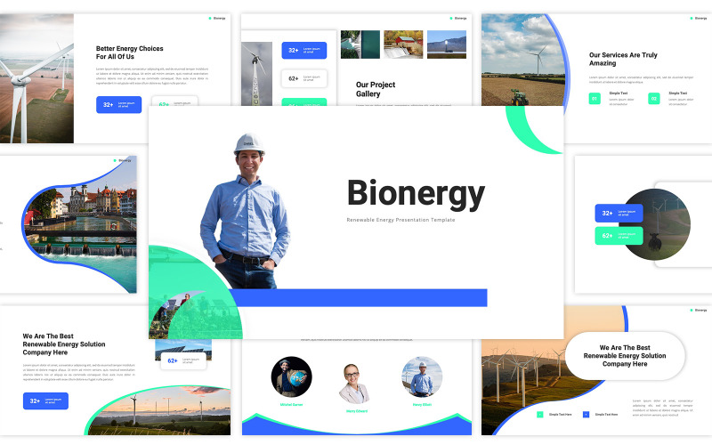 Bionergy - Renewable Energy Powerpoint PowerPoint Template