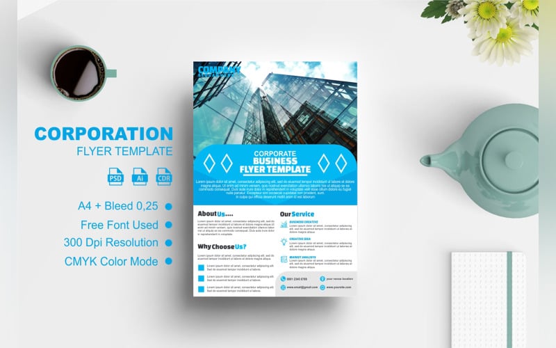 Business Flyer Template 14 Corporate Identity