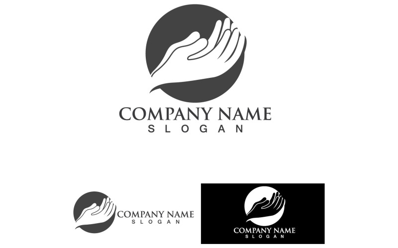 Hand Hope Logo And Symbol Care Vector V10 Logo Template