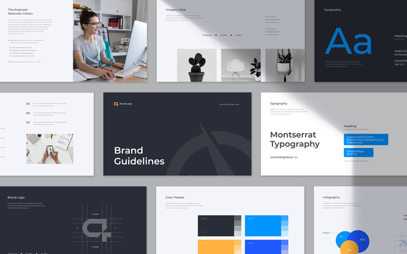 Minimal Brand Guideline Template PowerPoint Template