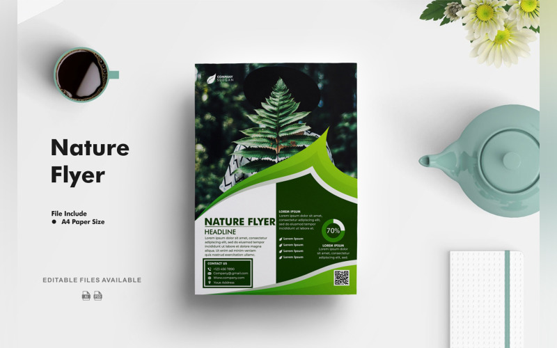 Nature Flyer Design Template 2 Corporate Identity
