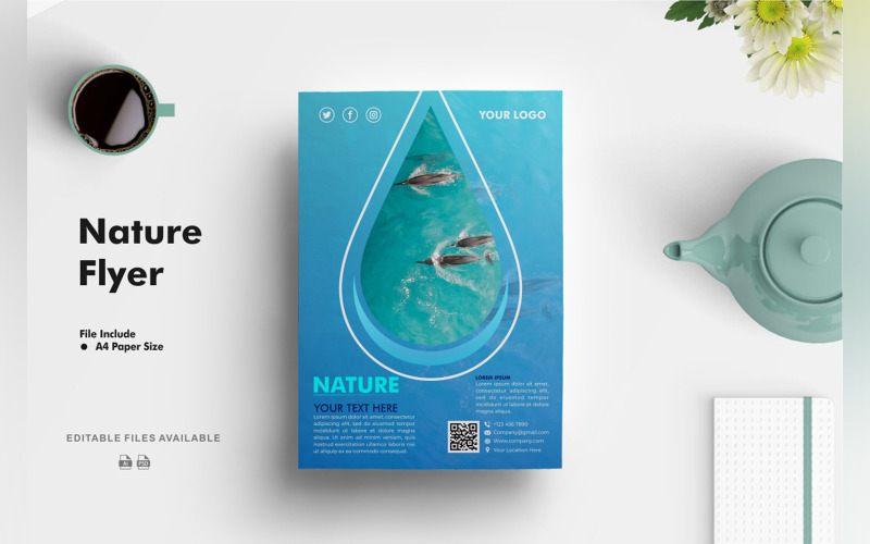 Nature Life Flyer Template Corporate Identity