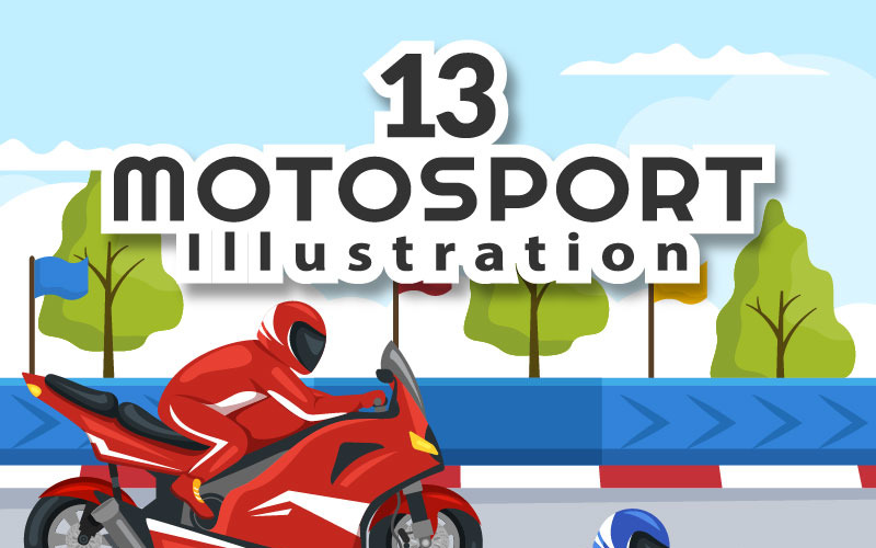 13 Racing Motosport Illustration