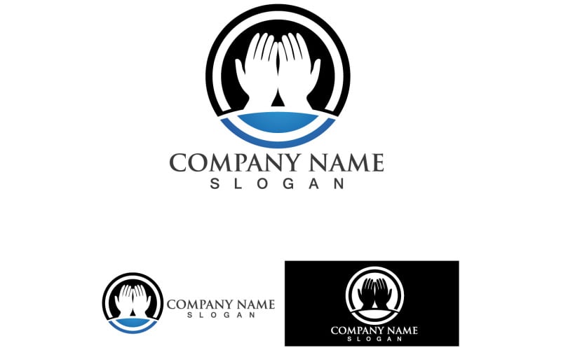 Hand Hope Logo And Symbol Care Vector V18 Logo Template