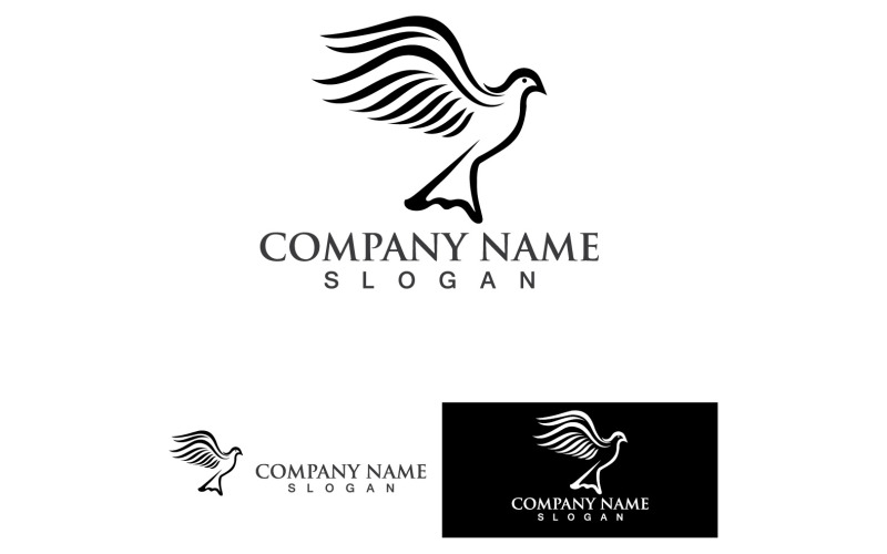 Pigeon Bird Logo Vector Icon V4 Logo Template