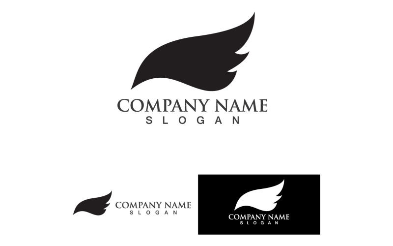 Wing Bird Logo Vector Icon V27 Logo Template