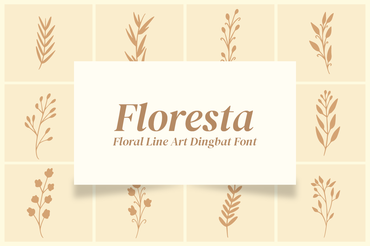 Floresta - Botanical Dingbat Font