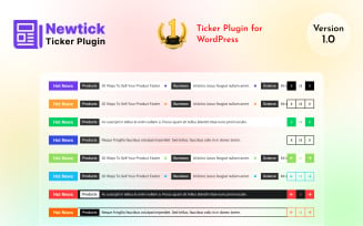 Newtick - Ticker WordPress Plugin for Sticky and Sidebar