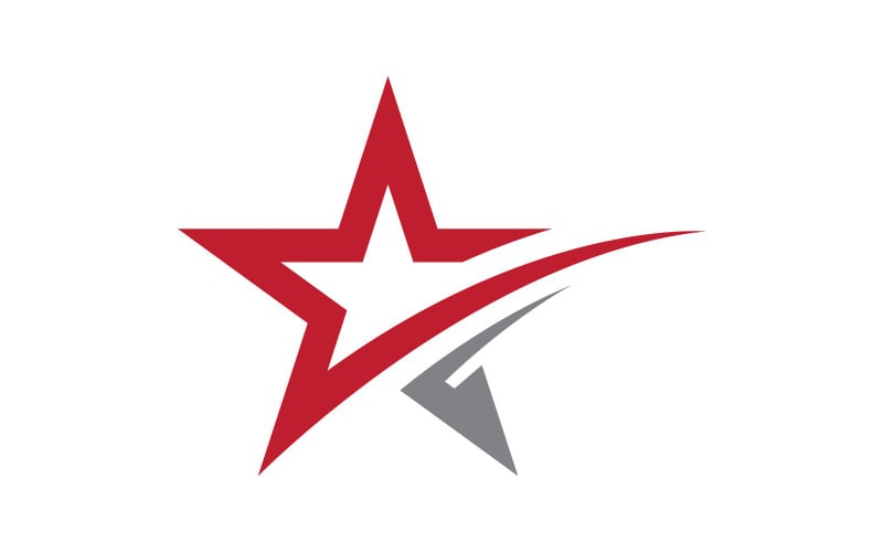 Star logo template. Vector illustration. V6 Logo Template