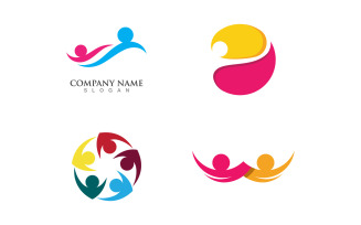 Community people logo template. Vector illustration. V9