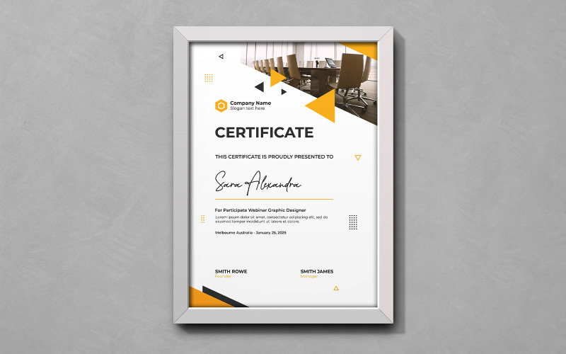Minimalist Modern Certificate Design Templates Certificate Template