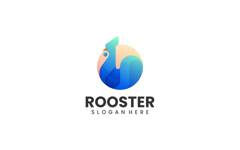 Rooster Gradient Logo Style 4 Logo Template