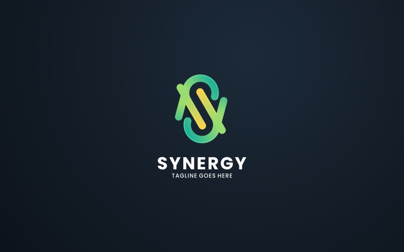Synergy Line Gradient Logo Logo Template
