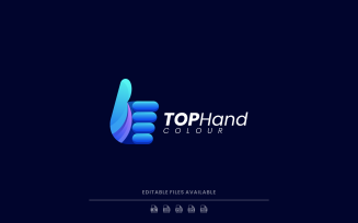 Top Hand Gradient Logo Style