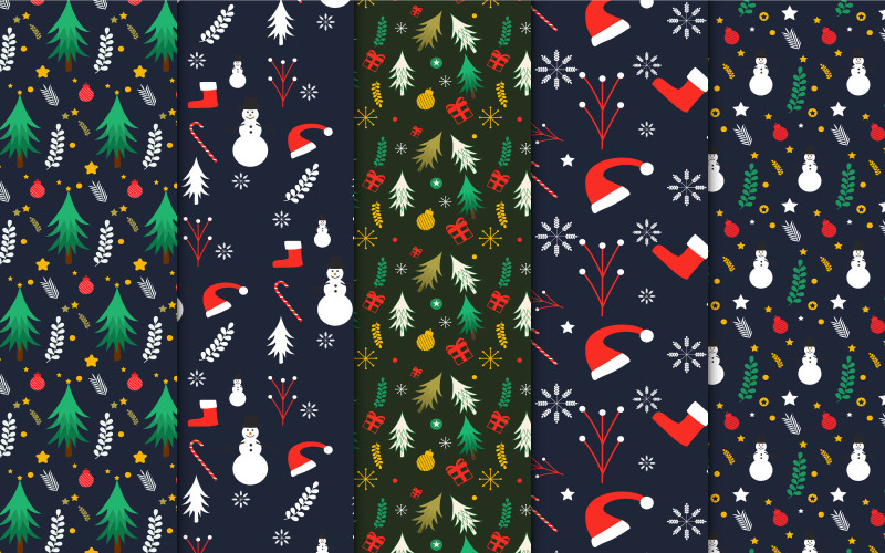 Abstract Christmas pattern bundle vector Pattern