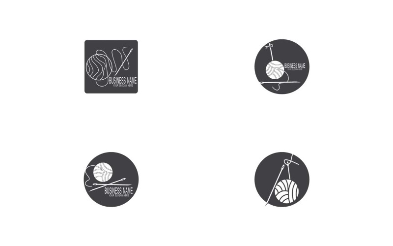 Black Needle Silhouette Creative Logo Vector 17 Logo Template