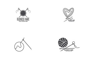 Black Needle Silhouette Creative Logo Vector 20