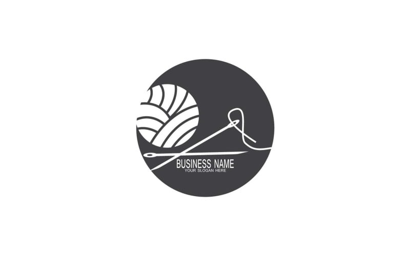 Black Needle Silhouette Creative Logo Vector 9 Logo Template