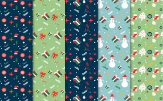 Xmas seamless pattern collection vector