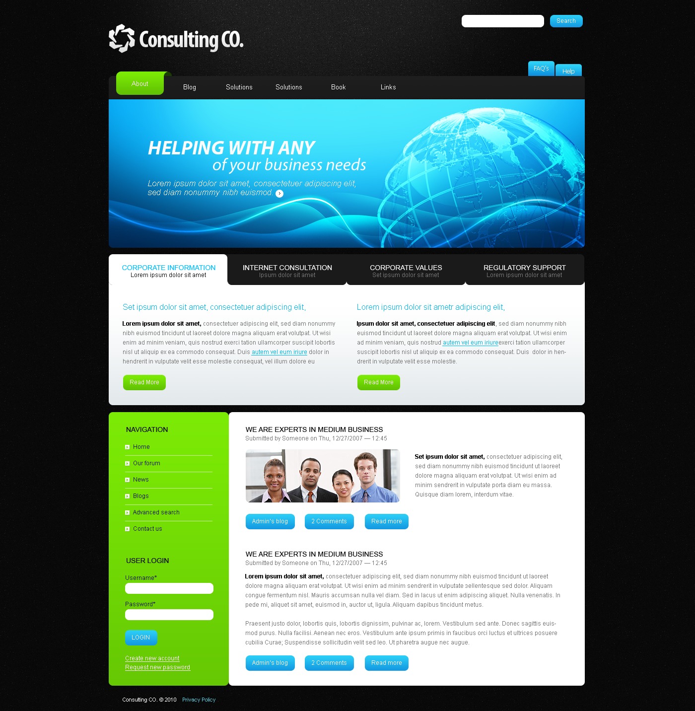 Consulting сайты. Макет сайта страховой компании. Consulting PSD. Web Templates mobile Version.