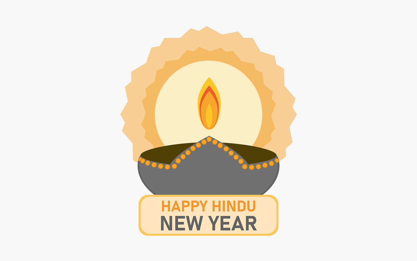 Happy Hindu New Year Design Vector
