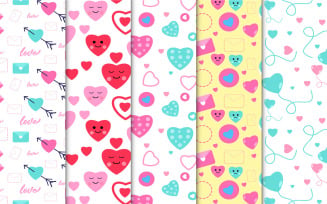 Abstract love pattern collection vector