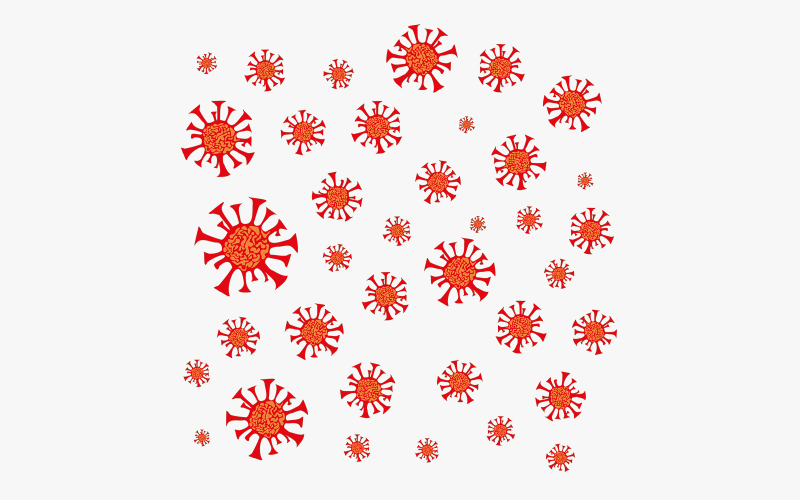 Area full of viruses vector design Vector Graphic