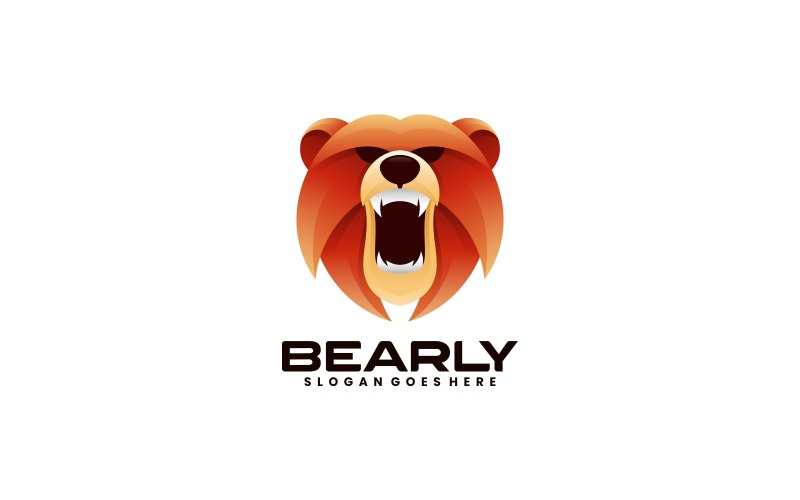 Bear Gradient Logo Style 1 Logo Template