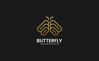 Butterfly Line Art Logo 2