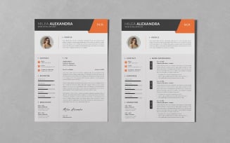 Creative Minimalist Resume/CV Design PSD Templates