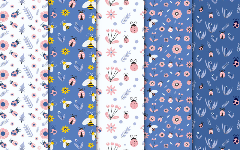 Floral pattern collection vector design Pattern