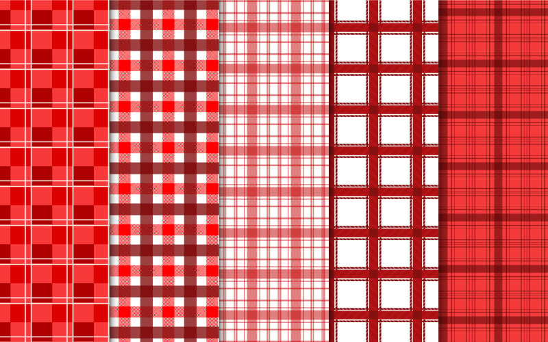 Gingham plaid pattern collection vector Pattern
