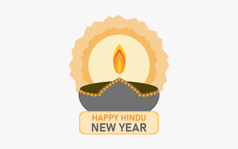 Happy Hindu New Year Design Vector Vector Graphic