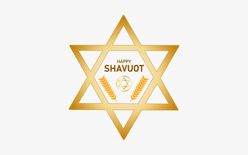Happy Shavuot Design Vector Vector Graphic