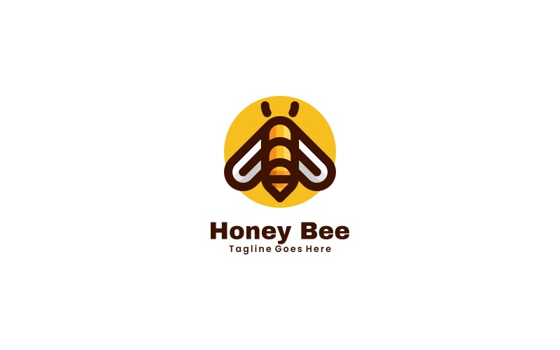 Honeybee Simple Mascot Logo Design Logo Template