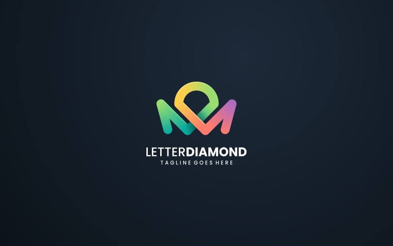 Letter Diamond Gradient Colorful Logo Logo Template